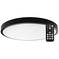 V-Tac Black Round Surface-Mounted Light, 295 mm, 18 W, IP44, with motion sensor and remote control - LED Light