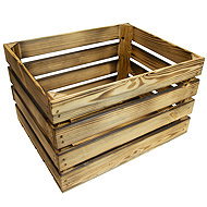 CALTER® Wooden Crate 50 × 40 × 30cm - Storage Box