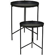 H&L Industrial set of 2 side tables, black - Side Table