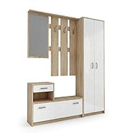 Nejlevnější nábytek Předsíň BENDIGO, dub sonoma/bílá - Hall Set