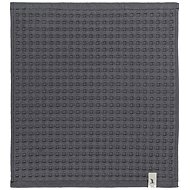 MÖVE Piquée waffle pattern hand towel 30 × 30 cm, graphite - Towel