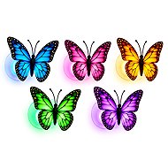 Leventi 5× 3D LED cute butterfly night light – mixed colours - Night Light