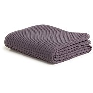 MÖVE PIQUÉE waffle-weave bedspread 160×220cm, graphite - Bed Cover