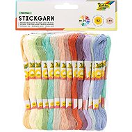 FOLIA Vyšívací bavlnky Pastel 26 barev, 52 ks - Creative Kit