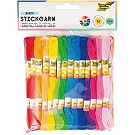 FOLIA Vyšívací bavlnky Basic 26 barev, 52 ks - Creative Kit