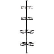 APT DA740 Telescopic corner shelf, 4 tiers, black - Bathroom Shelf