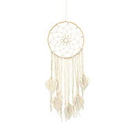APT AG727A BOHO hanging dream catcher with bamboo ring, beige - Dreamcatcher
