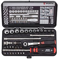 WÜRTH Set of multi socket wrenches 1/4", 33 pcs - Socket Wrench Set