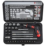 WÜRTH Pistol ratchet multi-bit screwdriver, with LED, 37 pcs - Socket Wrench Set