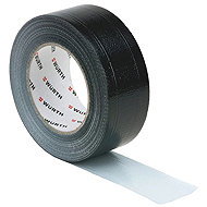 Würth Polyester fabric adhesive tape, black, 50 m × 50 mm - Duct Tape