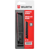 Würth replacement blades black, 18 mm, 10 pcs - Spare Blades