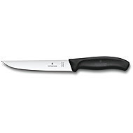 Victorinox Carving Knife, Swiss Classic, 15cm, Plain Edge, Black, Blister Pack - Kitchen Knife