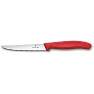 Victorinox Steak- und Pizzamesser, Swiss Classic, 11 cm, Wellenschliff, rot - Küchenmesser