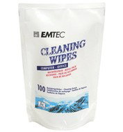 Čistící utěrky EMTEC - refill pack, mokré, 100ks - -