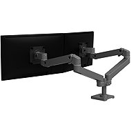 ERGOTRON LX Pro Dual Side-by-Side Arm, desktop dual arm mount for 2 monitors, grey - Monitor Arm