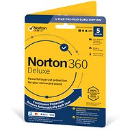 Symantec Norton 360 Deluxe 50GB CZ, 1 user, 5 devices, 12 months (electronic license) - Antivirus