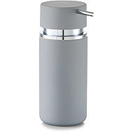 ZELLER Ceramic soap dispenser grey 6,6 × 16 cm - Soap Dispenser