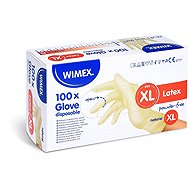 Wimex latex gloves, powder-free, natural, `XL` - 100 pcs - Medical Gloves