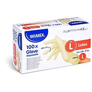 Wimex latex gloves, powder-free, natural, `L` - 100 pcs - Medical Gloves