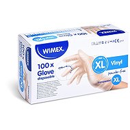 Wimex vinyl gloves, unpowdered, transparent `XL` - 100 pcs - Medical Gloves