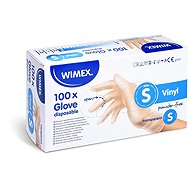 Wimex vinyl gloves, unpowdered, transparent `S` - 100 pcs - Medical Gloves