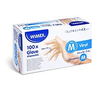 Wimex vinyl gloves, unpowdered, transparent `M` - 100 pcs - Medical Gloves