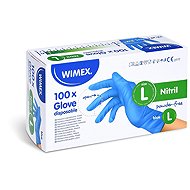 Wimex nitrile gloves, powder-free, blue `L` - 100 pcs. - Medical Gloves