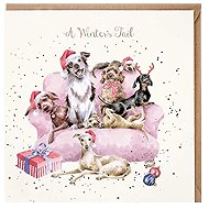 Wrendale Designs Christmas Dogs - Greeting Card