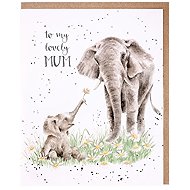 Wrendale Designs Wish for Mom Elephants - Greeting Card