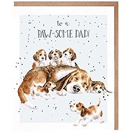 Wrendale Designs Wish for Daddy Dogs - Greeting Card