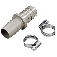 XAVAX Drain Hose Connector, for 20 mm diameter, incl. 2 clips - Hose Coupling
