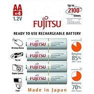 Fujitsu White precharged batteries R06 / AA, 2100 charging cycles, blister 4 pieces - Disposable Battery