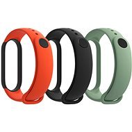 Xiaomi Mi Band 5 Strap (fekete, narancsszín, ciánzöld) - Szíj