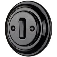 X-Site Porcelain switch, black - Light Switch