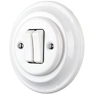 X-Site Porcelain double switch, white - Light Switch