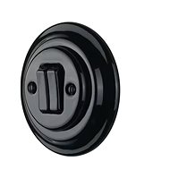 X-Site Porcelain double switch, black - Light Switch