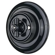 X-Site Porcelain switch, rotatable, black - Light Switch