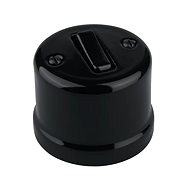 X-Site Porcelain wall switch, black - Light Switch