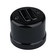 X-Site Porcelain wall switch, black - Light Switch