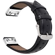 X-Site kožený pro Garmin QuickFit 20mm, černý - plochý - Watch Strap