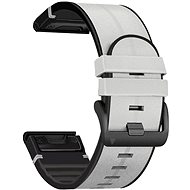 X-Site silikon/kožený pro Garmin QuickFit 26mm, šedý - Watch Strap