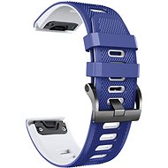X-SITE silikonový pro Garmin QuickFit 22mm, modrobílý - Watch Strap