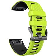X-SITE silikonový pro Garmin QuickFit 22mm, zelenočerný - Watch Strap