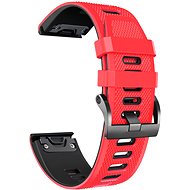 X-SITE silikonový pro Garmin QuickFit 22mm, červenočerný - Watch Strap