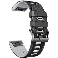 X-SITE silikonový pro Garmin QuickFit 22mm, černošedý - Watch Strap
