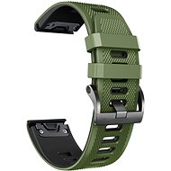 X-SITE silikonový pro Garmin QuickFit 26mm, zelenočerný - Watch Strap