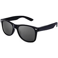 VeyRey Slnečné okuliare Polarizačné lesklé Nerd čierne s čiernymi sklami - Slnečné okuliare