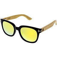 Wooden Polarizing Stump Yellow Glasses - Sunglasses