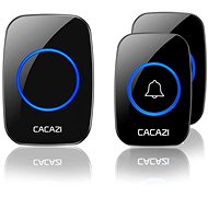 CACAZI A10 wireless 1x receiver + 2x button - black - Doorbell