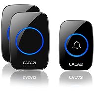 CACAZI A10 wireless 2x receiver + 1x button - black - Doorbell